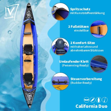 Kajak Schlauchboot Verano California Duo Set
